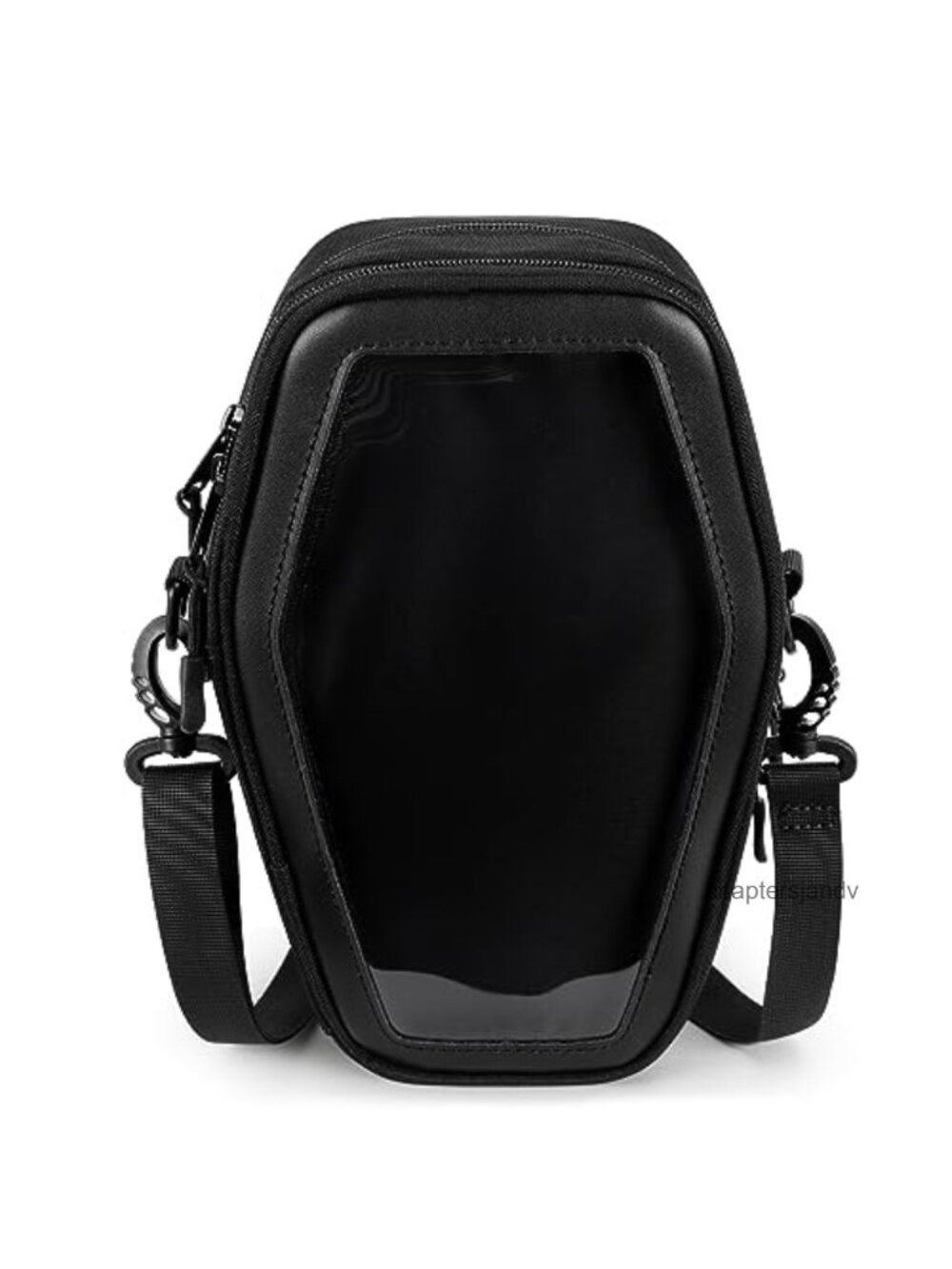 Ita Bag Coffin Crossbody Purse with Insert Gothic Pin Display